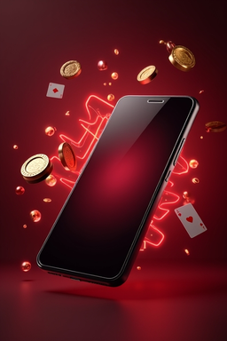 Smartphone showing casino app